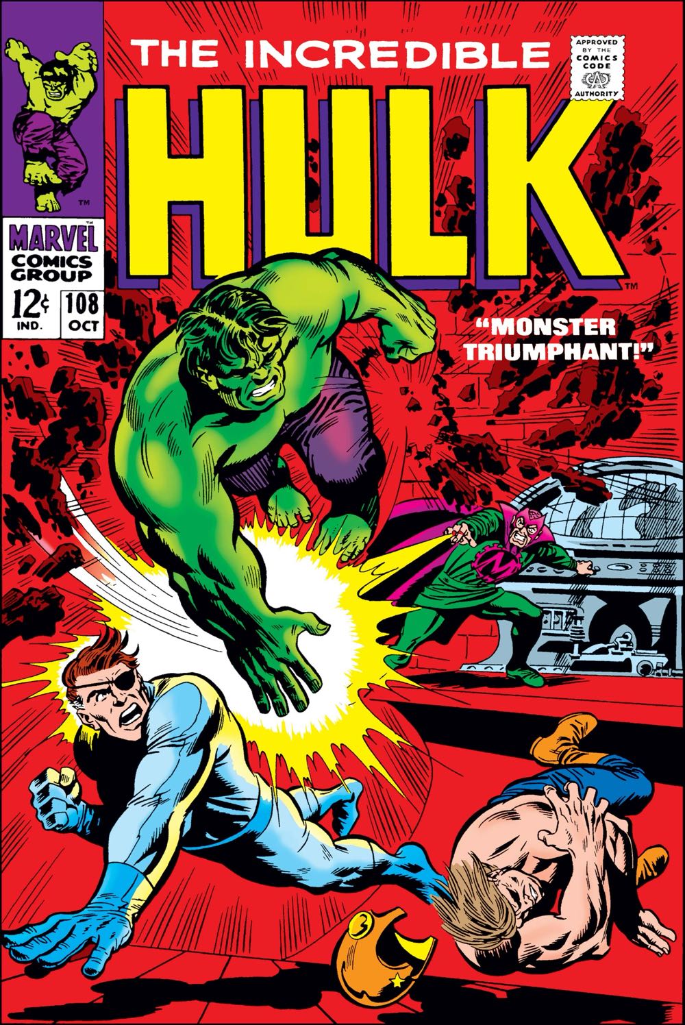 The Incredible Hulk - Marvel Comics Group (108 - Oct 1968) comic book collectible [Barcode 874226866] - Main Image 2