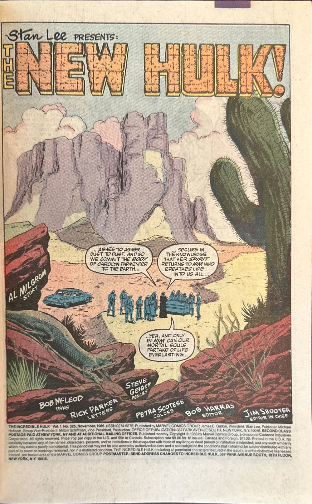 Incredible Hulk - Marvel (325 - Nov 1986) comic book collectible [Barcode 521414] - Main Image 2