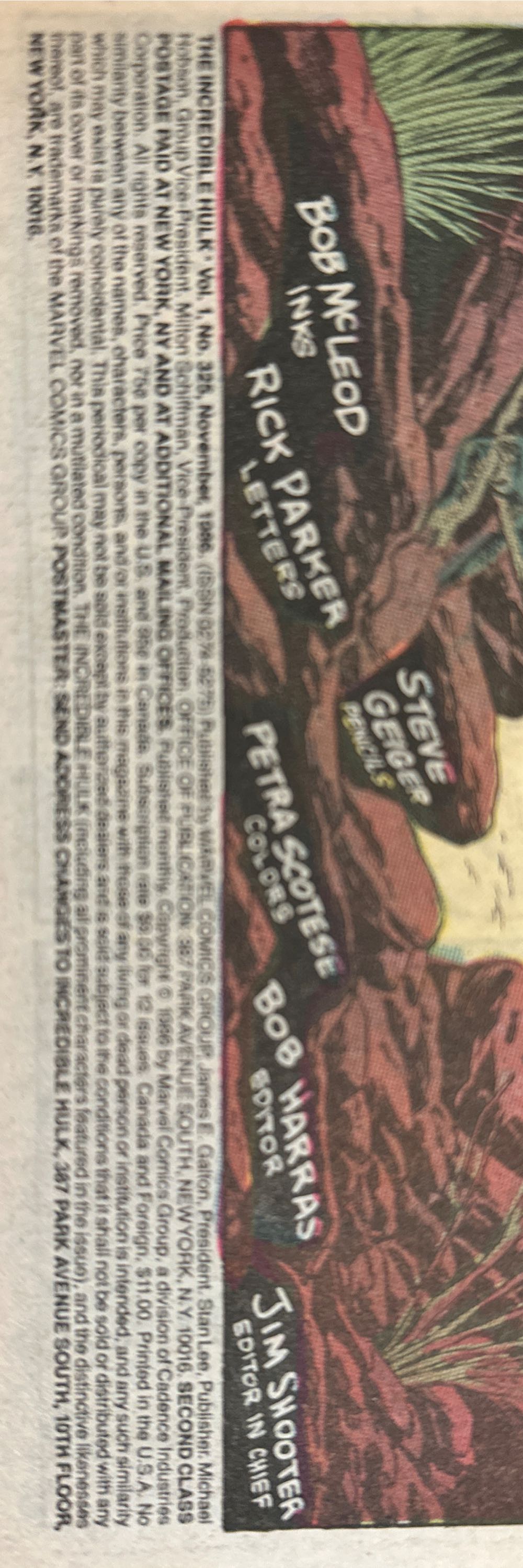 Incredible Hulk - Marvel (325 - Nov 1986) comic book collectible [Barcode 521414] - Main Image 3