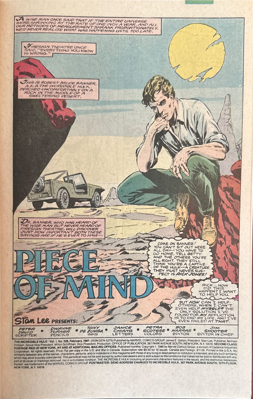 Incredible Hulk, The - Marvel Comics (328) comic book collectible [Barcode 854745] - Main Image 2