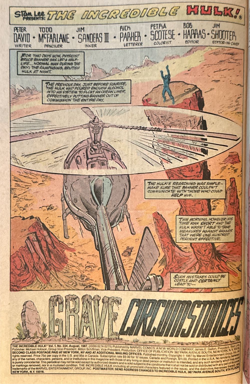 Incredible Hulk, The  (334) comic book collectible [Barcode 25444556] - Main Image 2