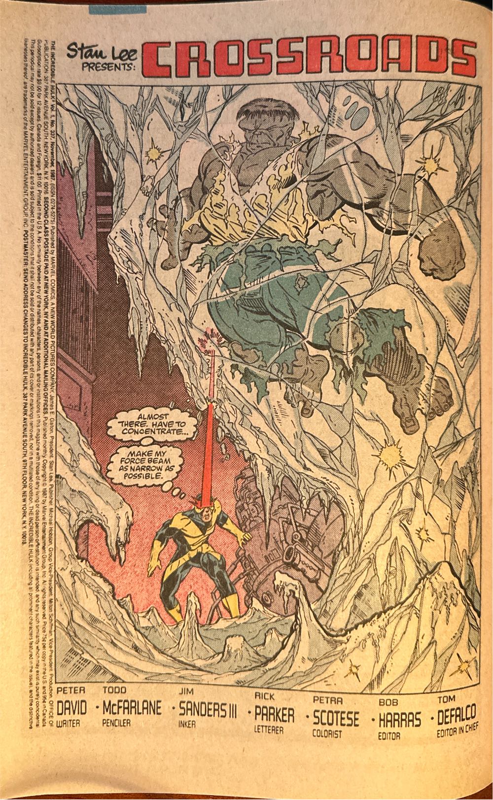 Incredible Hulk, The  (337) comic book collectible [Barcode 28858] - Main Image 2