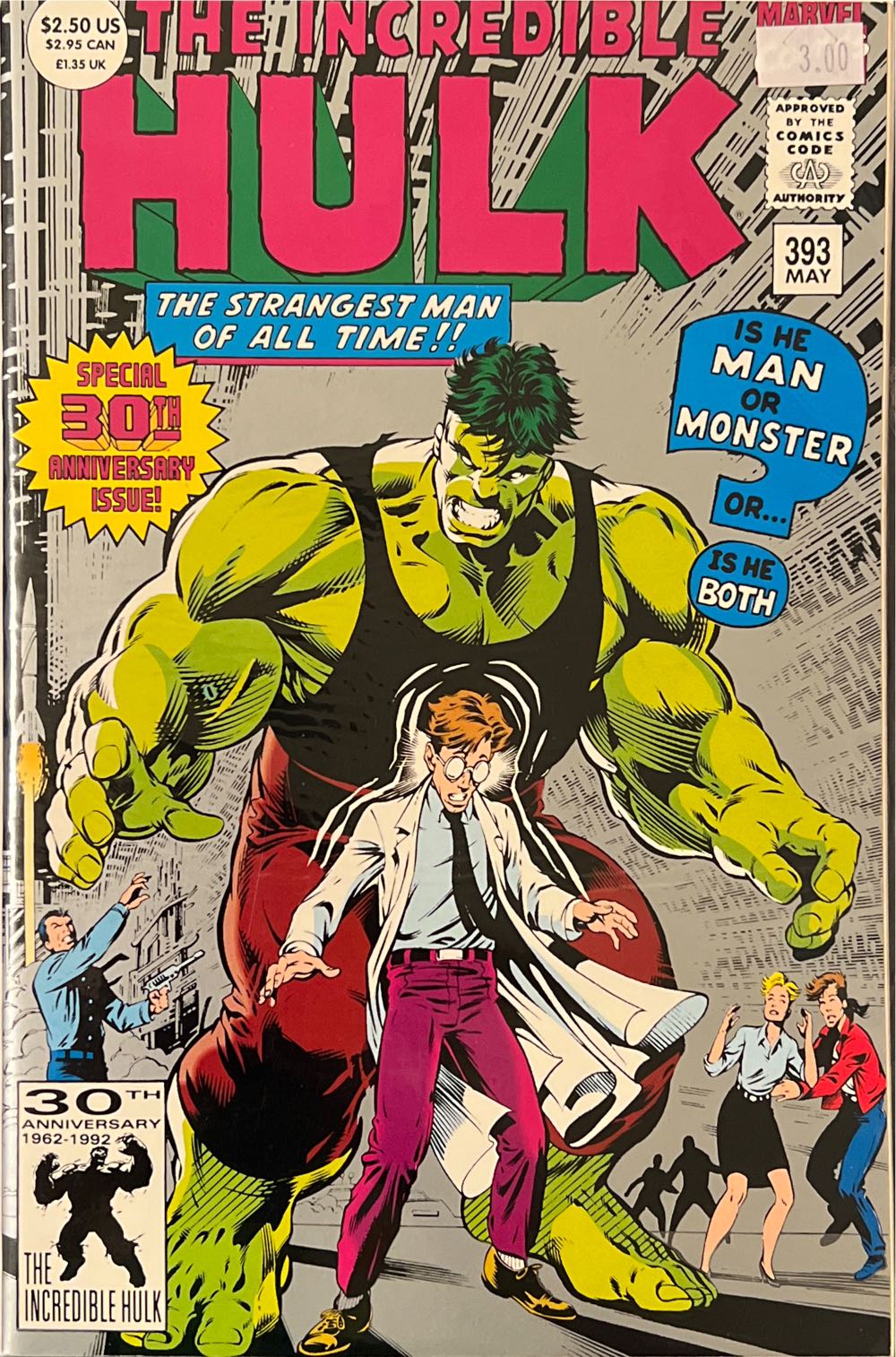 Incredible Hulk, The - Marvel (393 - May 1992) comic book collectible [Barcode 071486024569] - Main Image 2