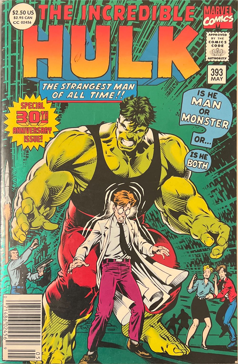 Incredible Hulk, The - Marvel (393 - May 1992) comic book collectible [Barcode 071486024569] - Main Image 4