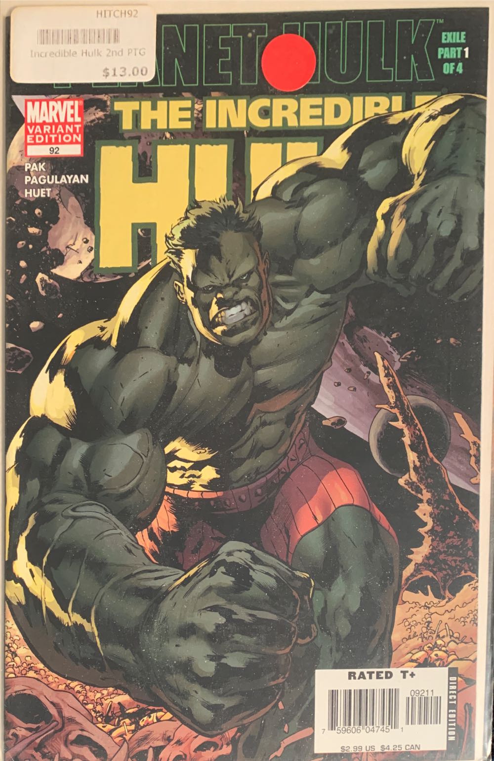 Incredible Hulk, The  (92) comic book collectible [Barcode 759606047451] - Main Image 2