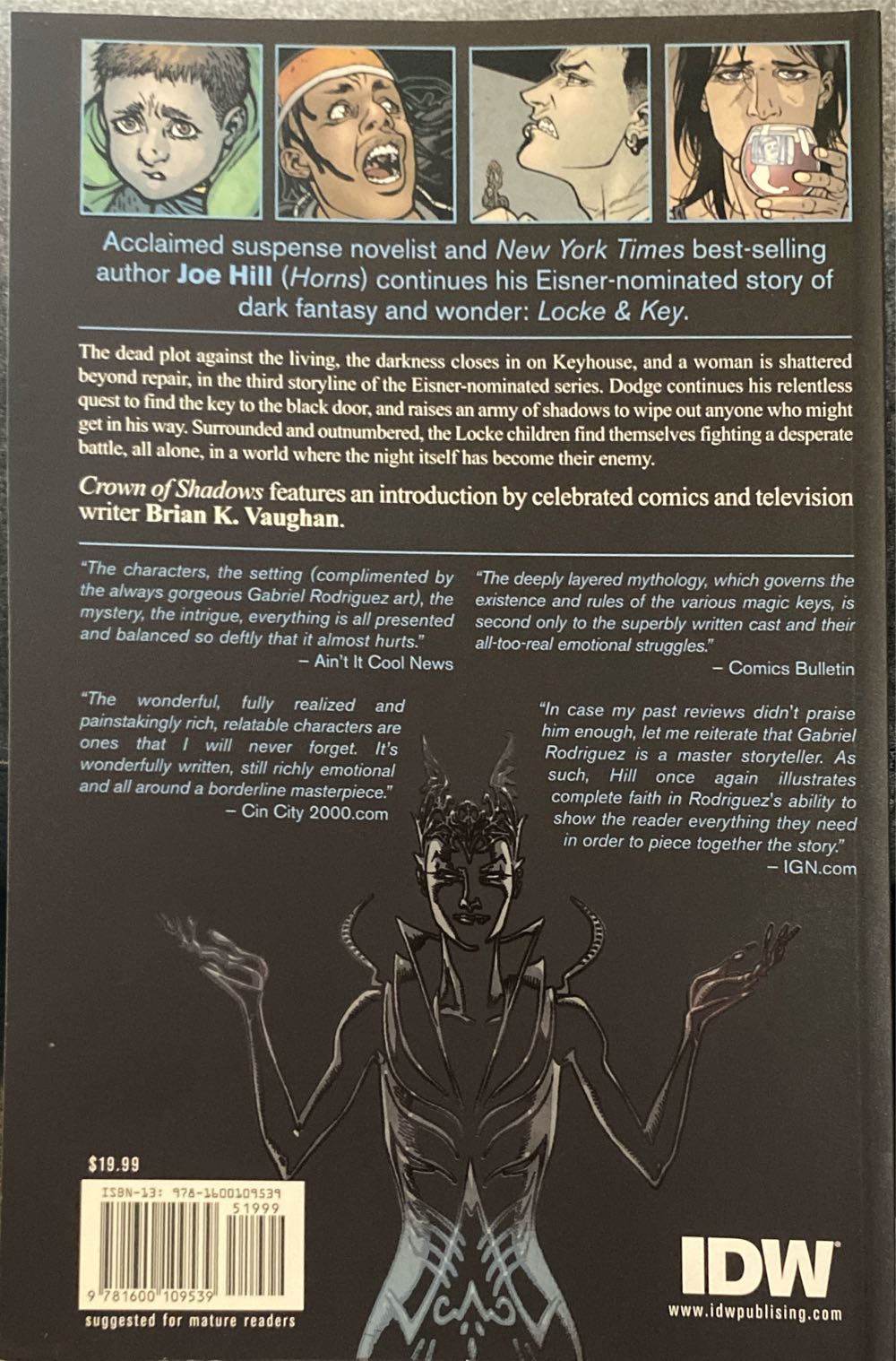 Locke and Key: Crown Of Shadows - IDW (3 - Jun 2014) comic book collectible [Barcode 9781600109539] - Main Image 2