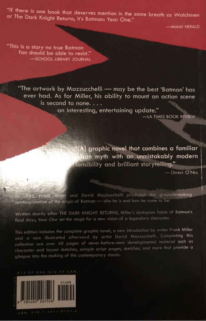 Batman: Year One - DC (0 - 08/2010) comic book collectible [Barcode 9782809413908] - Main Image 2