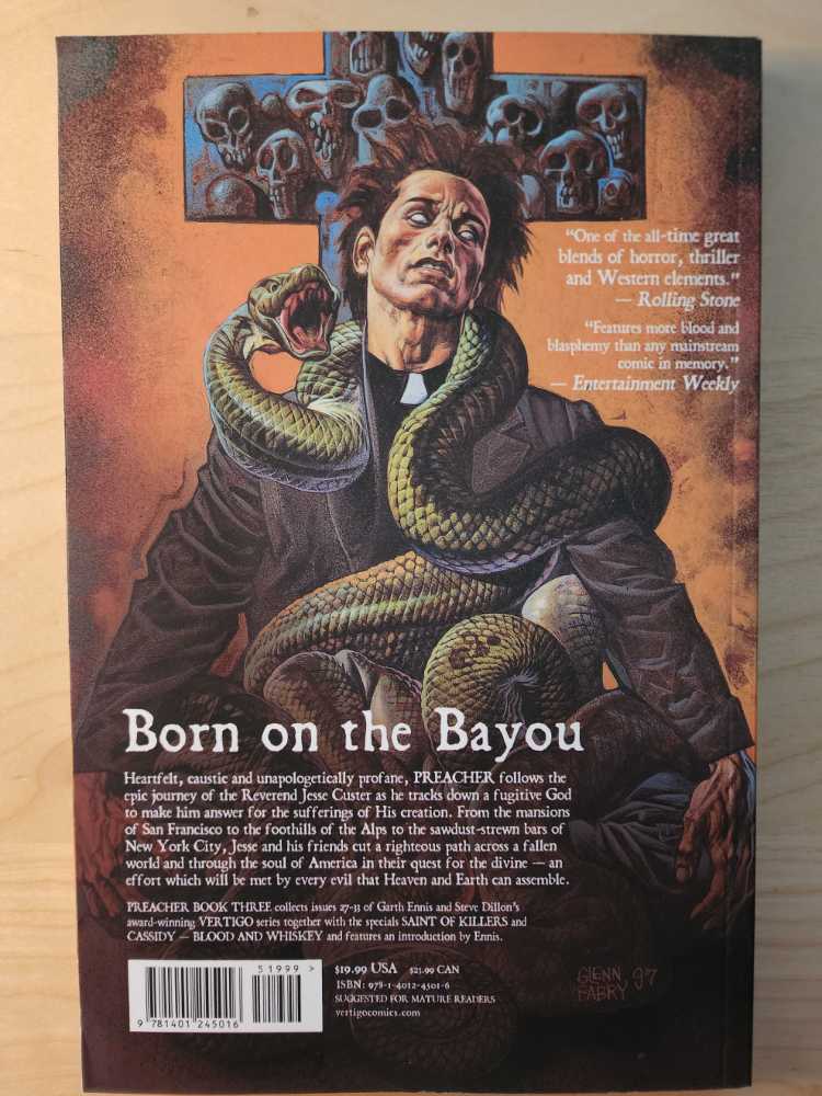 Preacher, Vol. 3 - Vertigo Comics (Preacher #27-33, Saint of Killers #1-4 - Jan 2010) comic book collectible [Barcode 978140124501651999] - Main Image 2