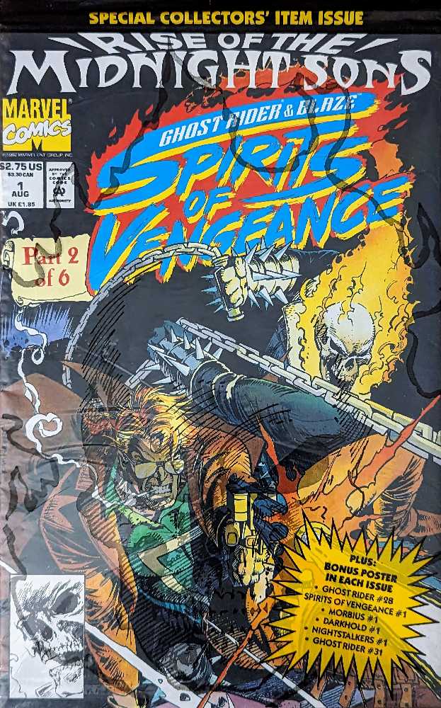 Spirits Of Vengeance, Ghost Rider/Blaze - Marvel Comics (1 - Aug 1992) comic book collectible [Barcode 07148601927] - Main Image 2