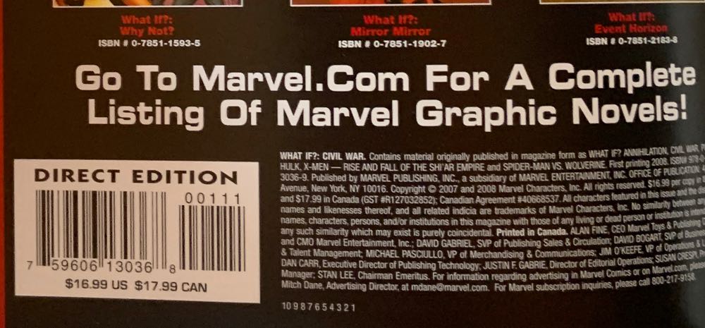 Civil War TPB: What If? - Marvel Comics (1 - Apr 2008) comic book collectible [Barcode 978078513036951699] - Main Image 4