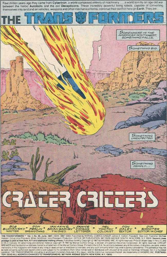 The Transformers - Marvel Comics (29 - Jun 1987) comic book collectible [Barcode 071486023791] - Main Image 2
