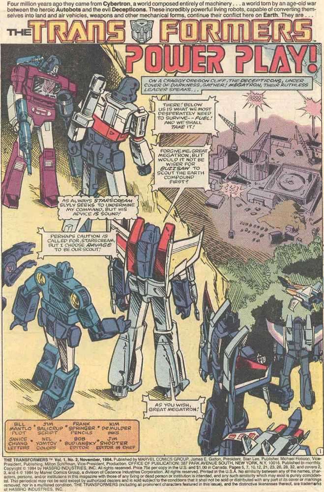 Transformers, The - MARVEL | Hasbro (2 - Nov 1984) comic book collectible [Barcode 071486023791] - Main Image 2