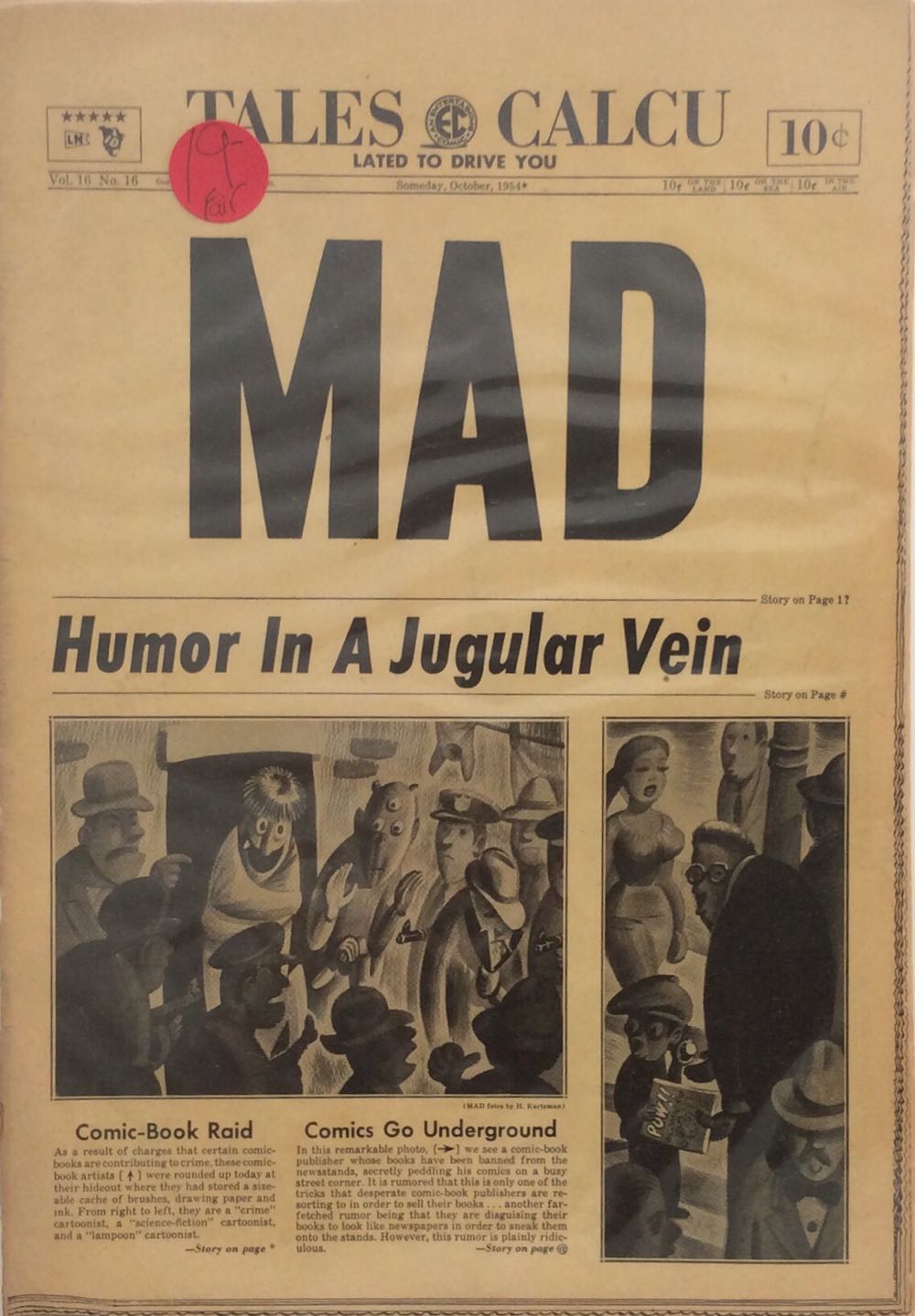Mad - EC (16 - Oct 1954) comic book collectible - Main Image 3