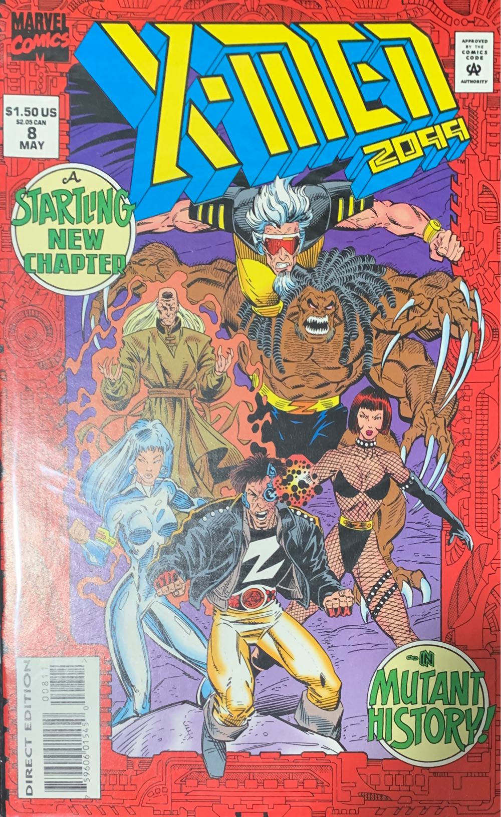 X-Men 2099 - Marvel Comics (8 - May 1994) comic book collectible [Barcode 75960601545000811] - Main Image 3