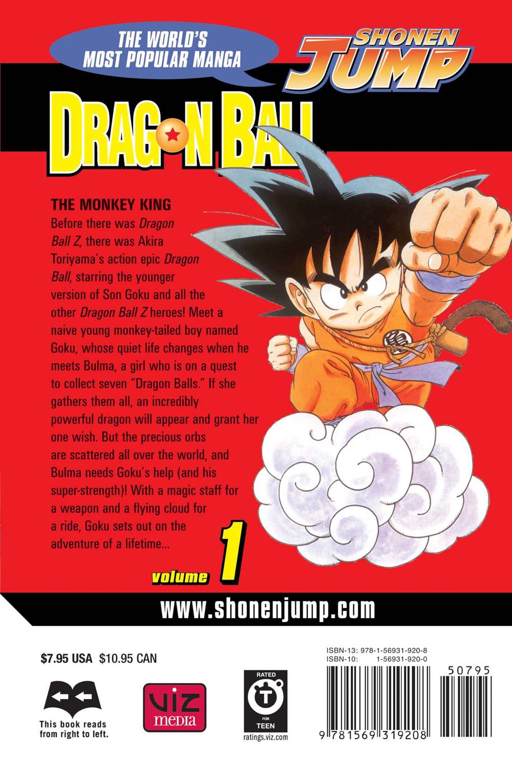 Dragon Ball Vol 1 - Viz Media (1 - Mar 2003) comic book collectible [Barcode 978156931920850795] - Main Image 2