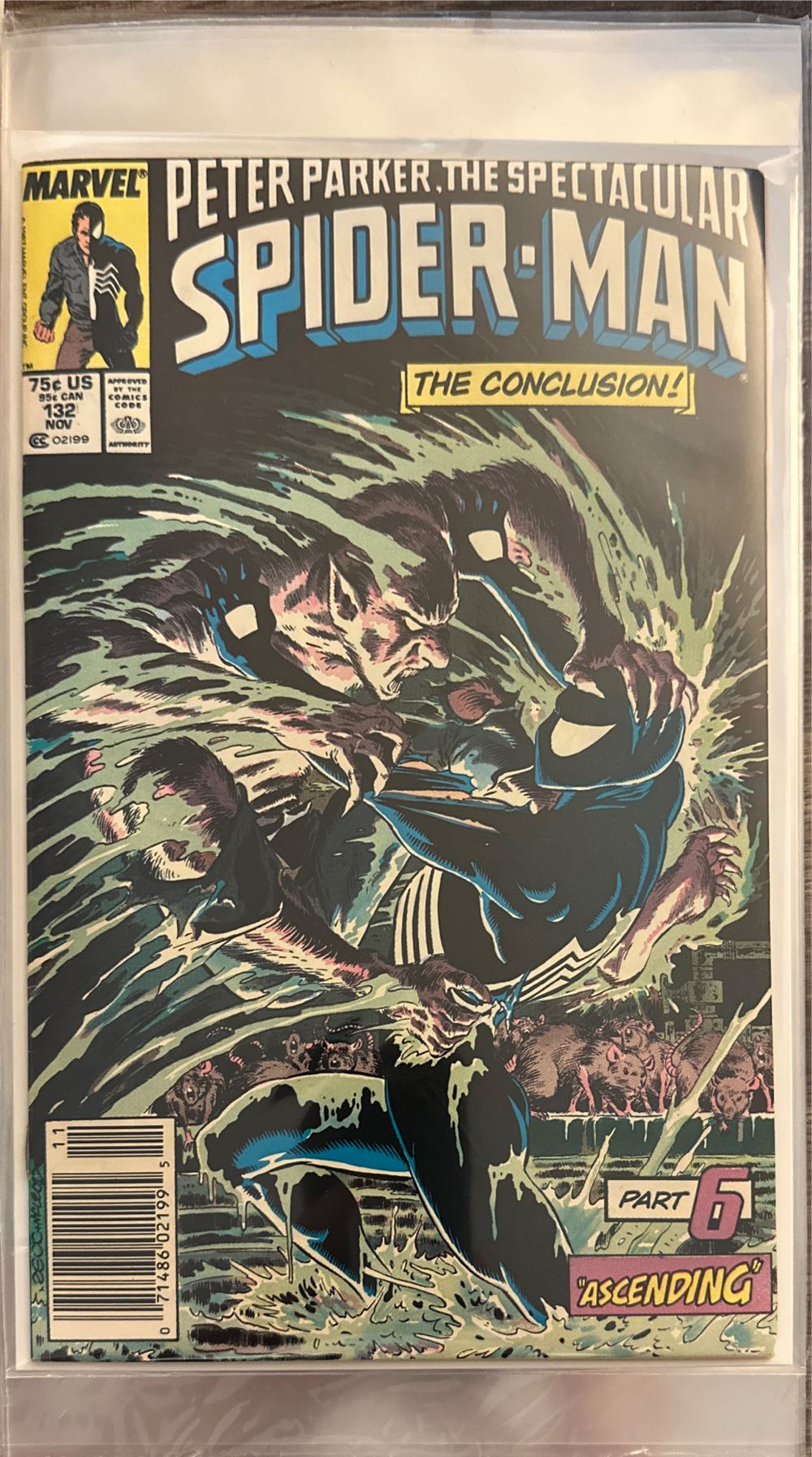 Spectacular Spider-Man, The - Marvel (132 - Nov 1987) comic book collectible [Barcode 071486021995] - Main Image 2