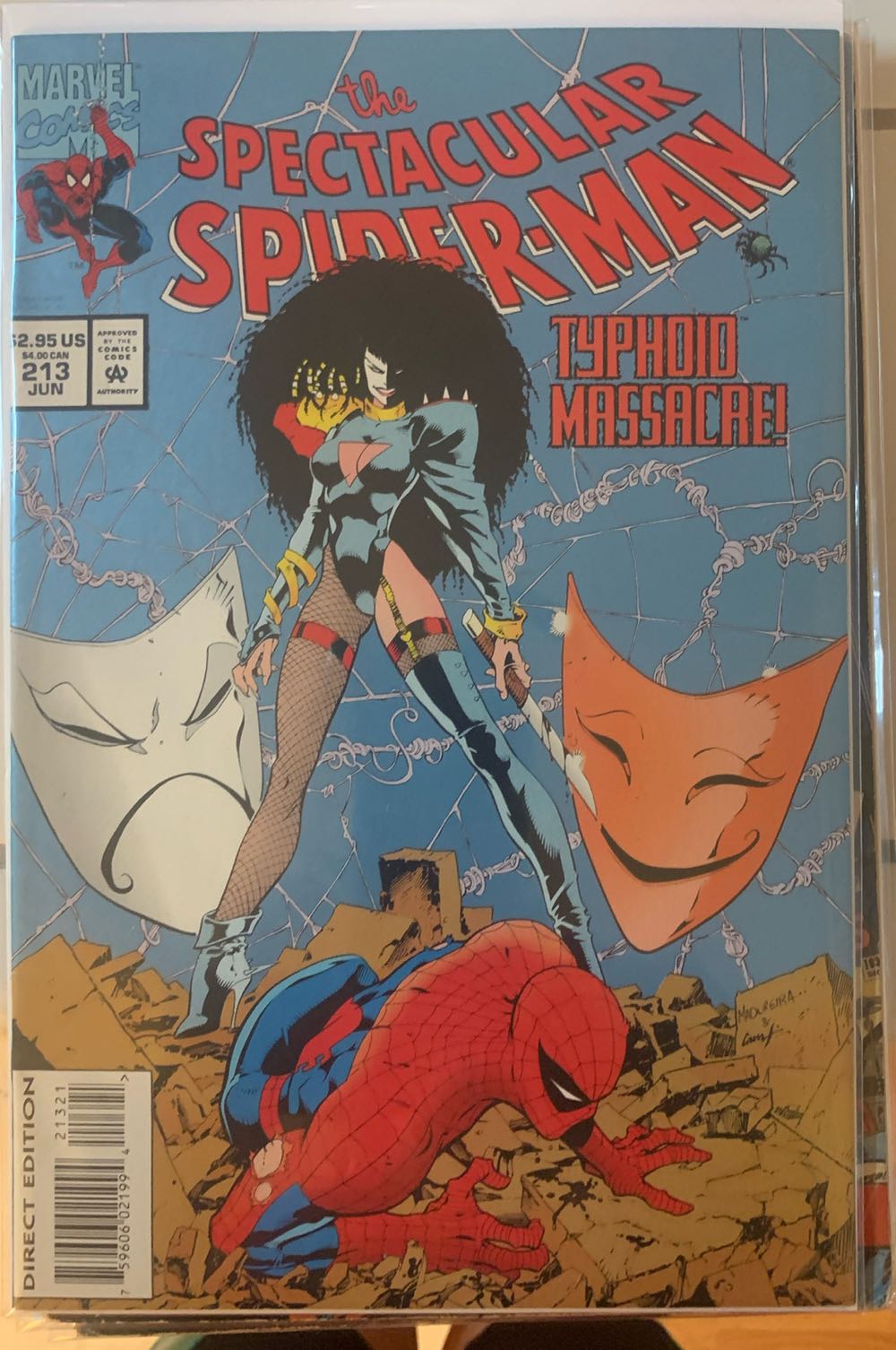 Spiderman (The Spectacular) - Marvel (213 - Jun 1994) comic book collectible [Barcode 759606021994] - Main Image 2