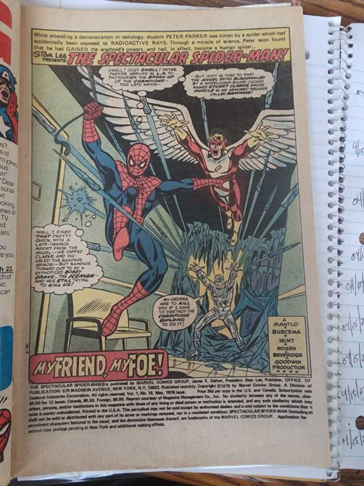 Spectacular Spider-Man, The  (18 - May 1978) comic book collectible [Barcode 071486021995] - Main Image 2
