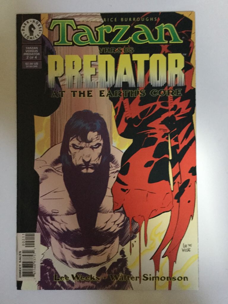 Tarzan Versus Predator : At The Earths Core - Dark Horse Comics (2 - Feb 1996) comic book collectible [Barcode 761568937572] - Main Image 1