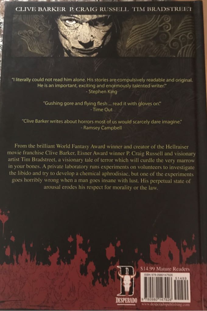 Age Of Desire (Clive Barker) - Desperado Publishing (0 - Mar 2009) comic book collectible [Barcode 9780980147926] - Main Image 2