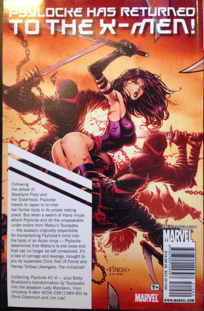X-Men: Psylocke - Marvel Comics (0 - May 2010) comic book collectible [Barcode 9780785144397] - Main Image 2