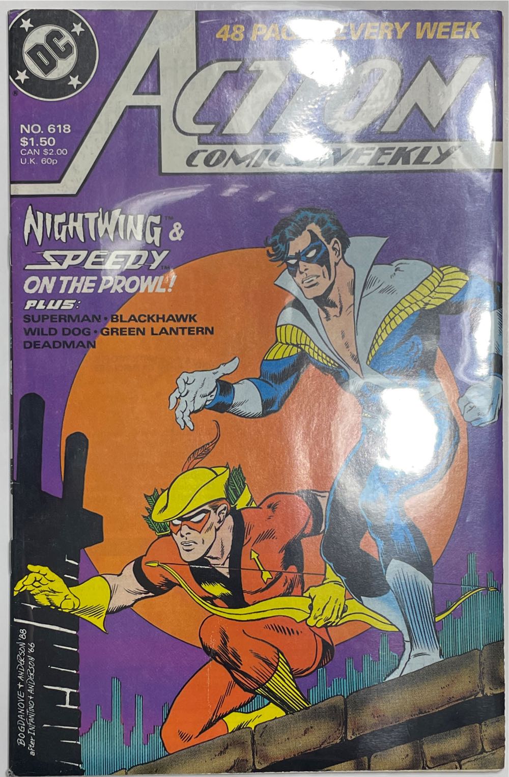 Action Comics Weekly - DC Comics (618 - Aug 1988) comic book collectible [Barcode 0] - Main Image 2