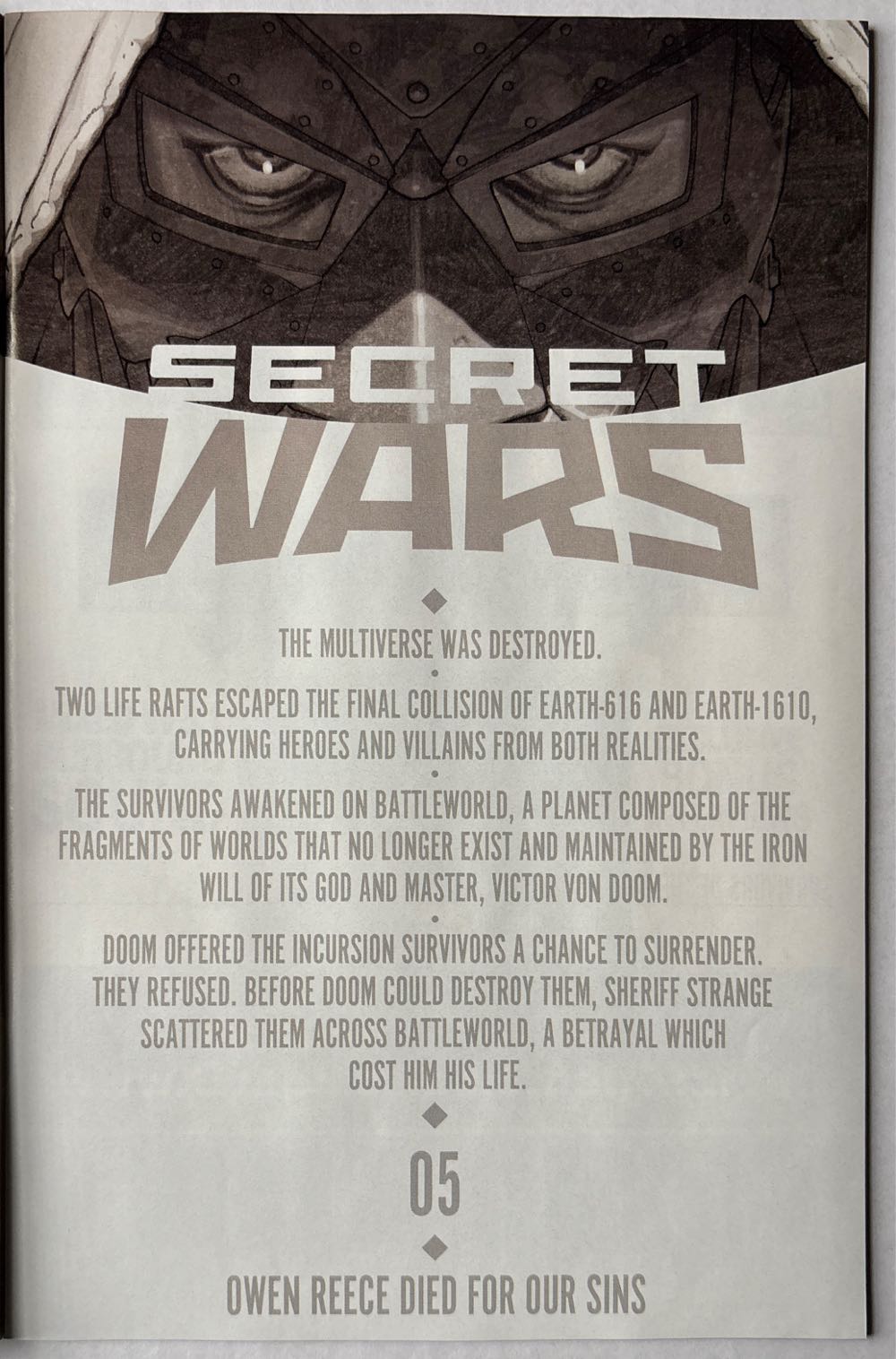Secret Wars - Marvel (5 - Oct 2015) comic book collectible [Barcode 75960608230800511] - Main Image 2