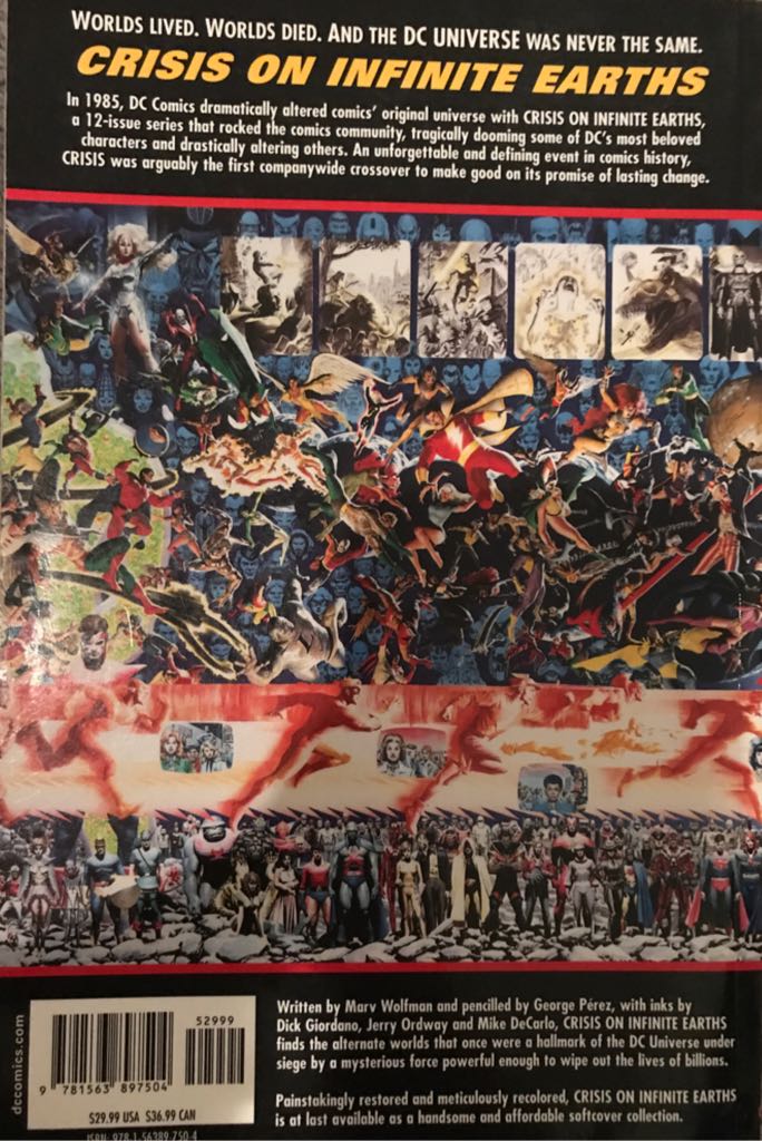 Crisis on Infinite Earths - DC Comics (1-12 - Jan 1998) comic book collectible [Barcode 978156389750452999] - Main Image 2