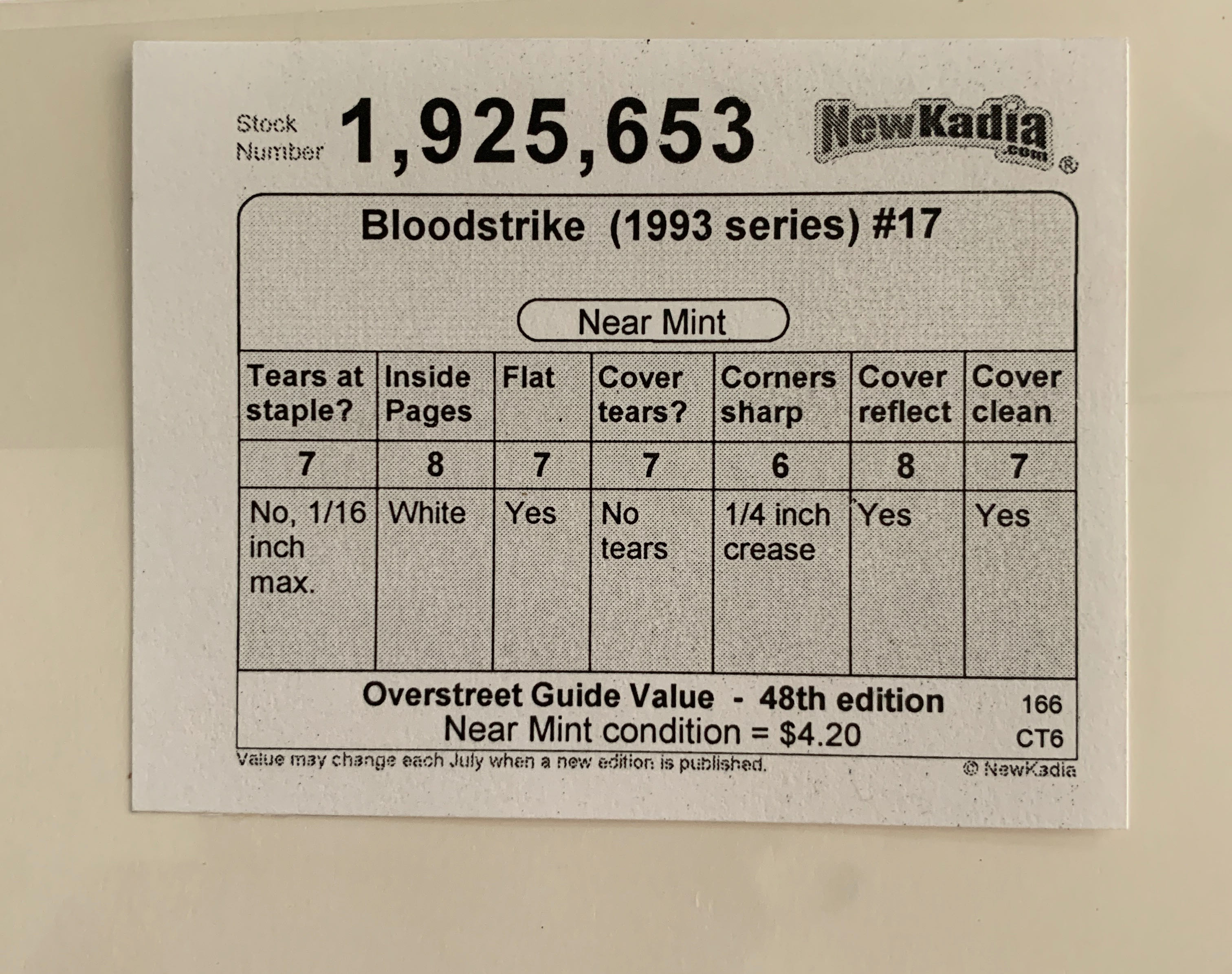 Bloodstrike - Image Comics (17 - Dec 1994) comic book collectible [Barcode 0] - Main Image 2