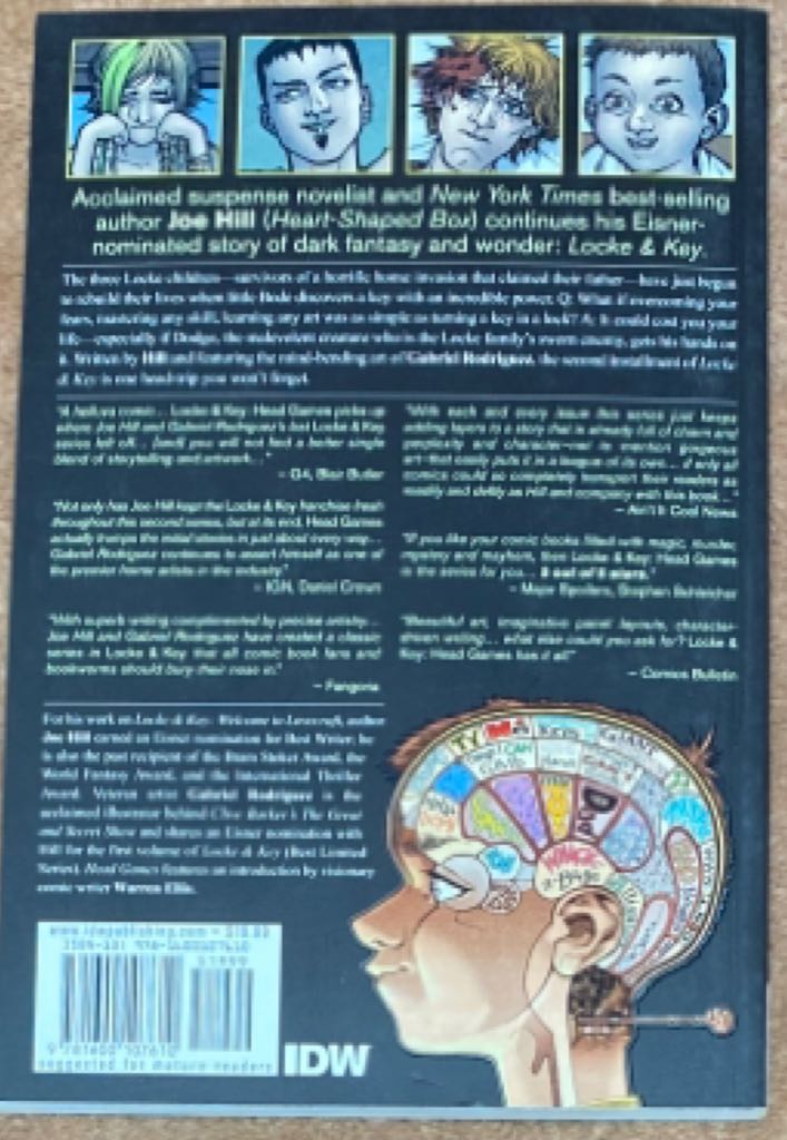 Locke & Key Vol. 2: Head Games - IDW Publishing (V2 1-6 - Apr 2014) comic book collectible [Barcode 9781600107610] - Main Image 2