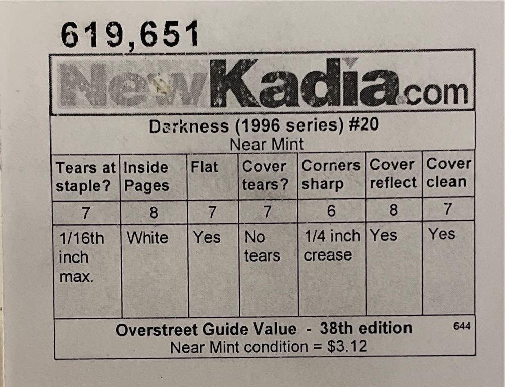 The Darkness - Image Comics (20 - 04/1999) comic book collectible [Barcode 709853076032] - Main Image 2