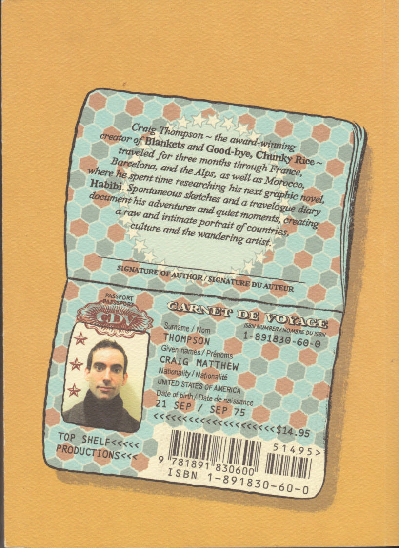 Carnet de Voyage - Top Shelf Productions (1) comic book collectible [Barcode 9781891830600] - Main Image 2