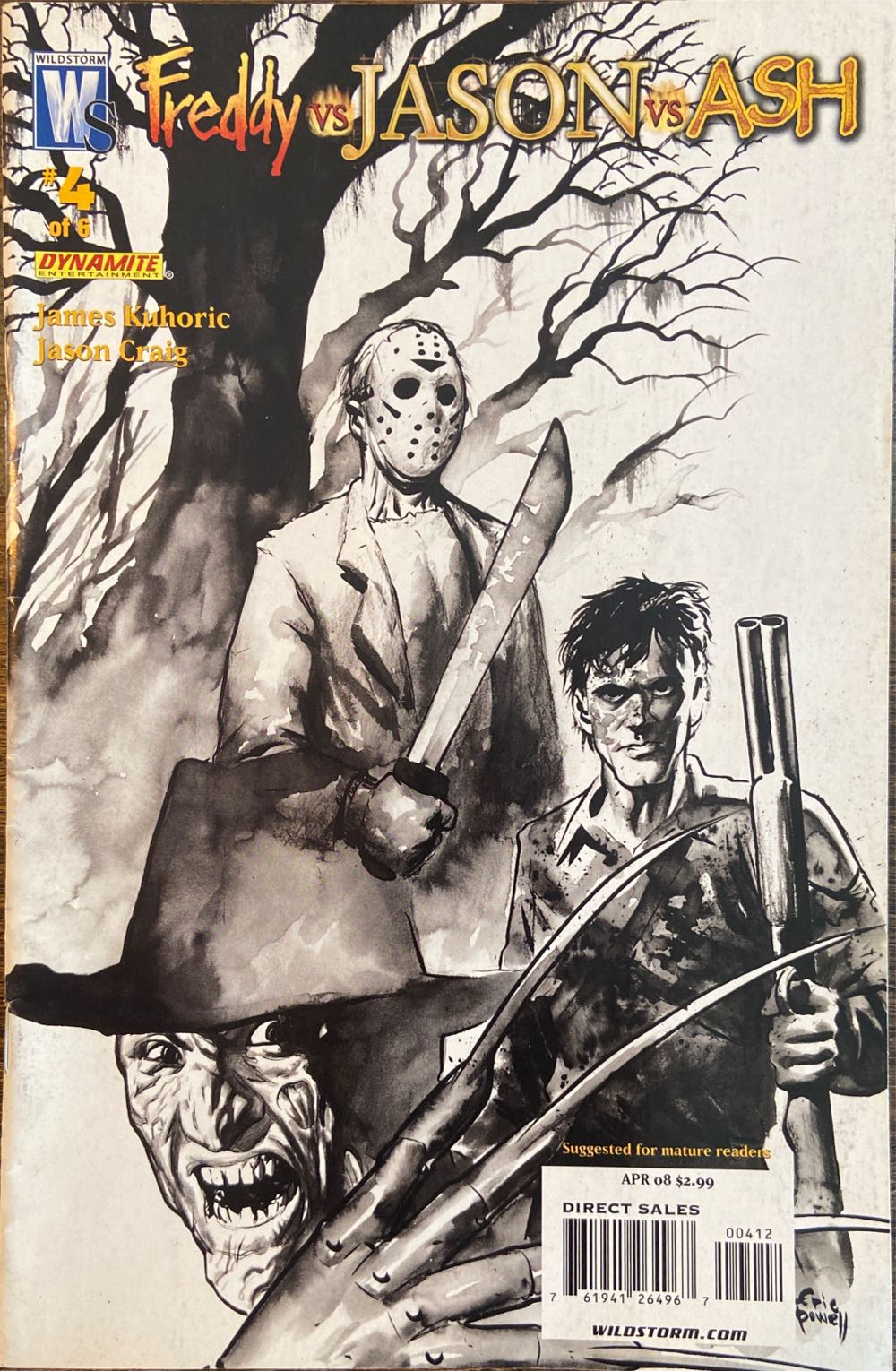 Freddy Vs Jason Vs Ash - Wildstorm / Dynamite Entertainment (4 - Apr 2008) comic book collectible [Barcode 761941264967] - Main Image 2