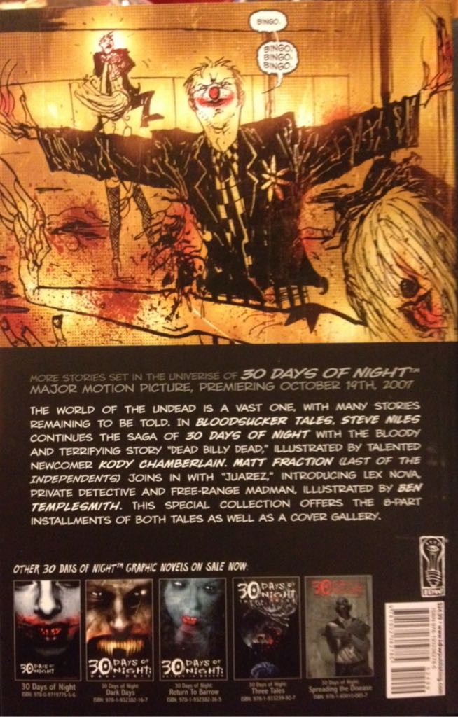 30 Days of Night: Bloodsucker Tales - IDW Publishing (4 - Jul 2007) comic book collectible [Barcode 9781932382785] - Main Image 2