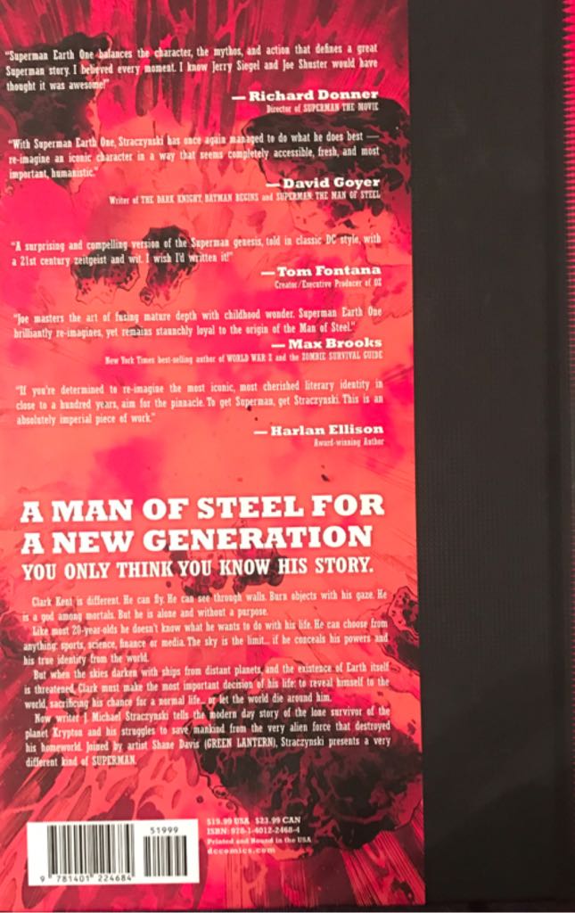 Superman: Earth One - DC Comics (3 - Oct 2010) comic book collectible [Barcode 978140122468451999] - Main Image 2