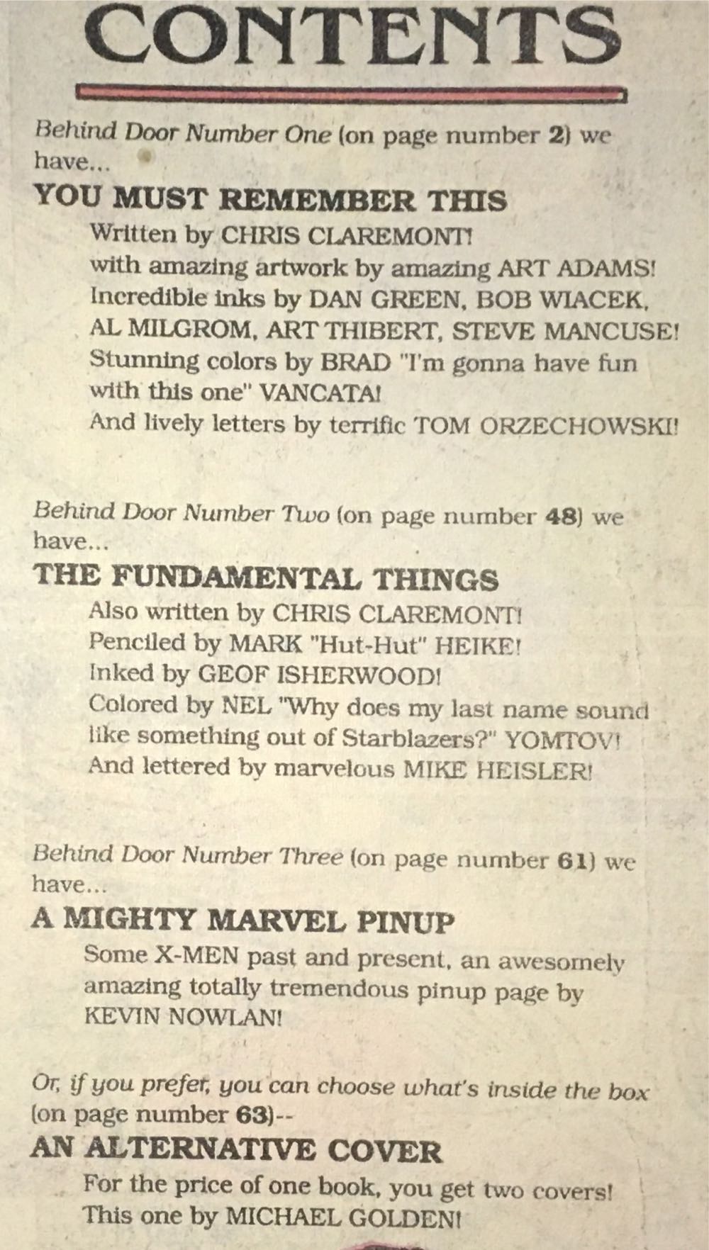 X-Men (1963): Annual - Marvel (14 - Jul 1990) comic book collectible - Main Image 2