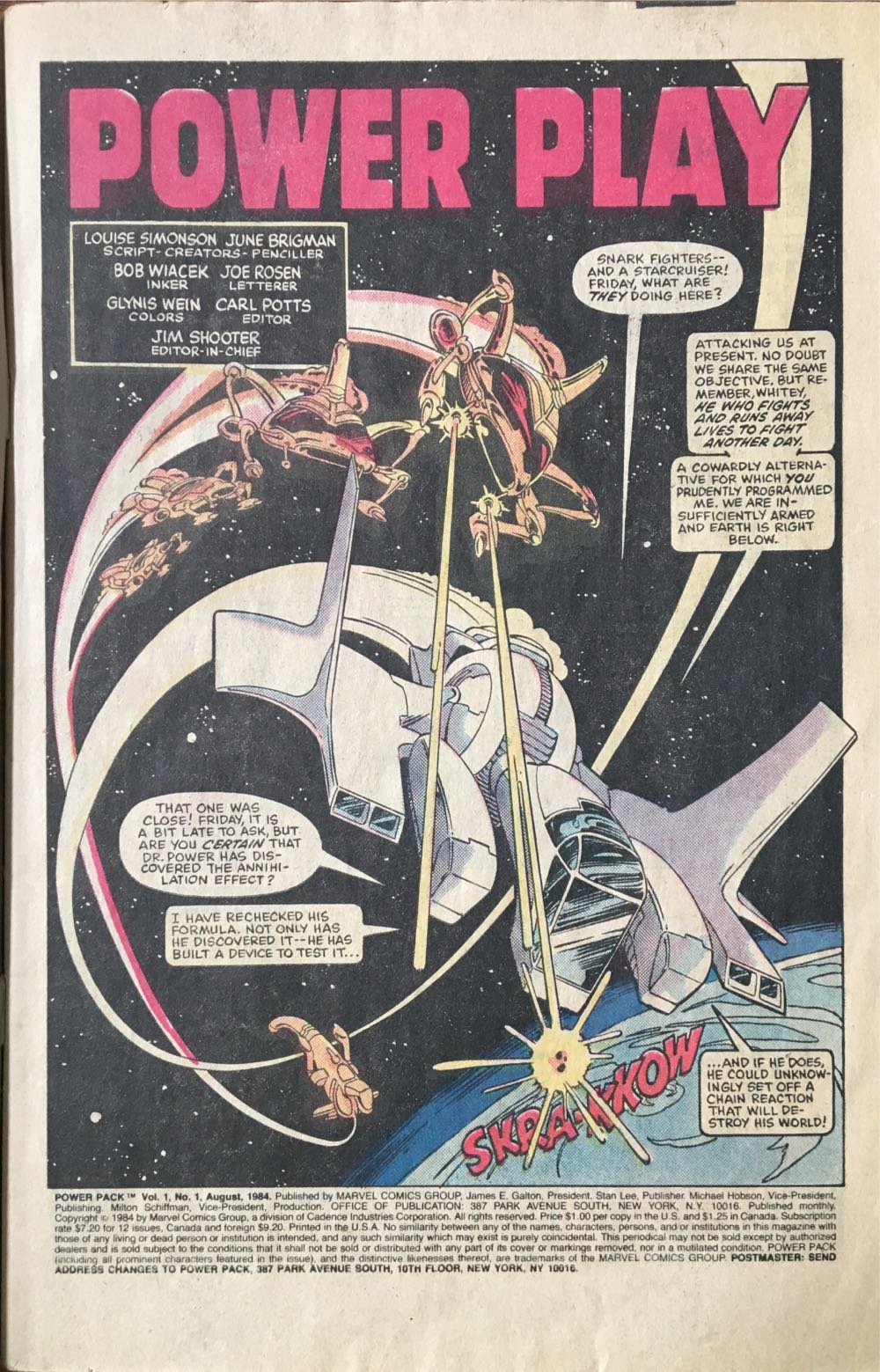 Power Pack (1984) - Marvel Comics Group (1 - Aug 1984) comic book collectible [Barcode 071486020547] - Main Image 2