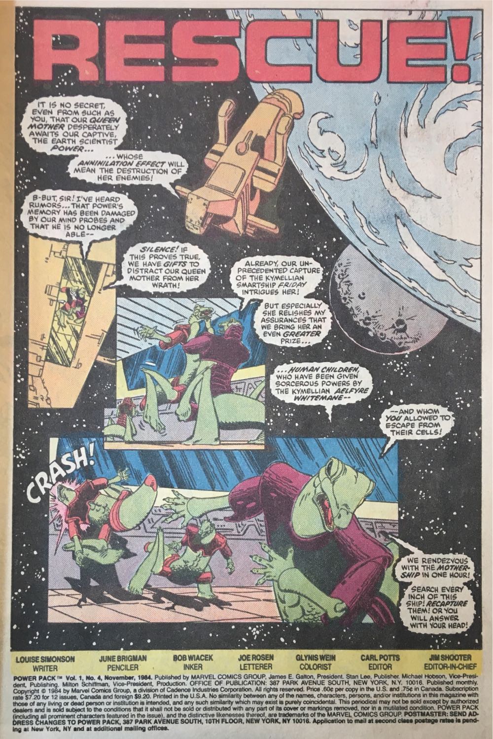 Power Pack (1984) - Marvel (4 - Nov 1984) comic book collectible [Barcode 071486020547] - Main Image 2