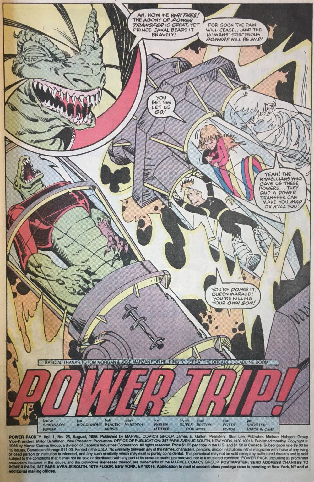 Power Pack - Marvel (25 - Aug 1986) comic book collectible [Barcode 071486020547] - Main Image 2