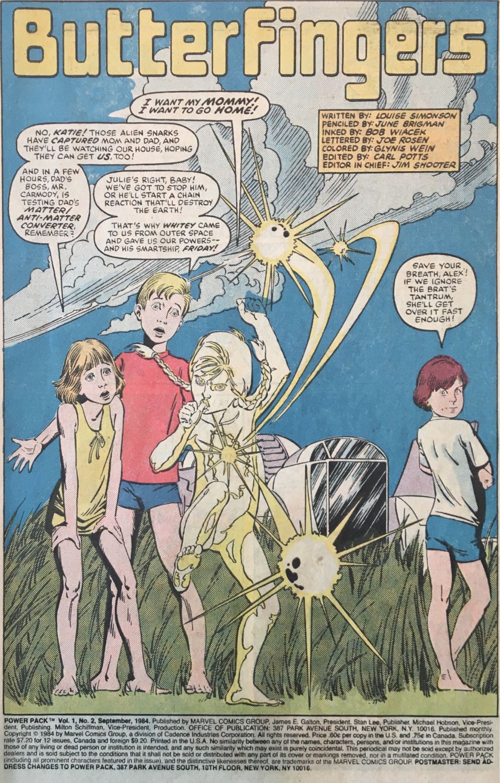 Power Pack - Marvel Comics (2 - Sep 1984) comic book collectible [Barcode 000000000] - Main Image 2