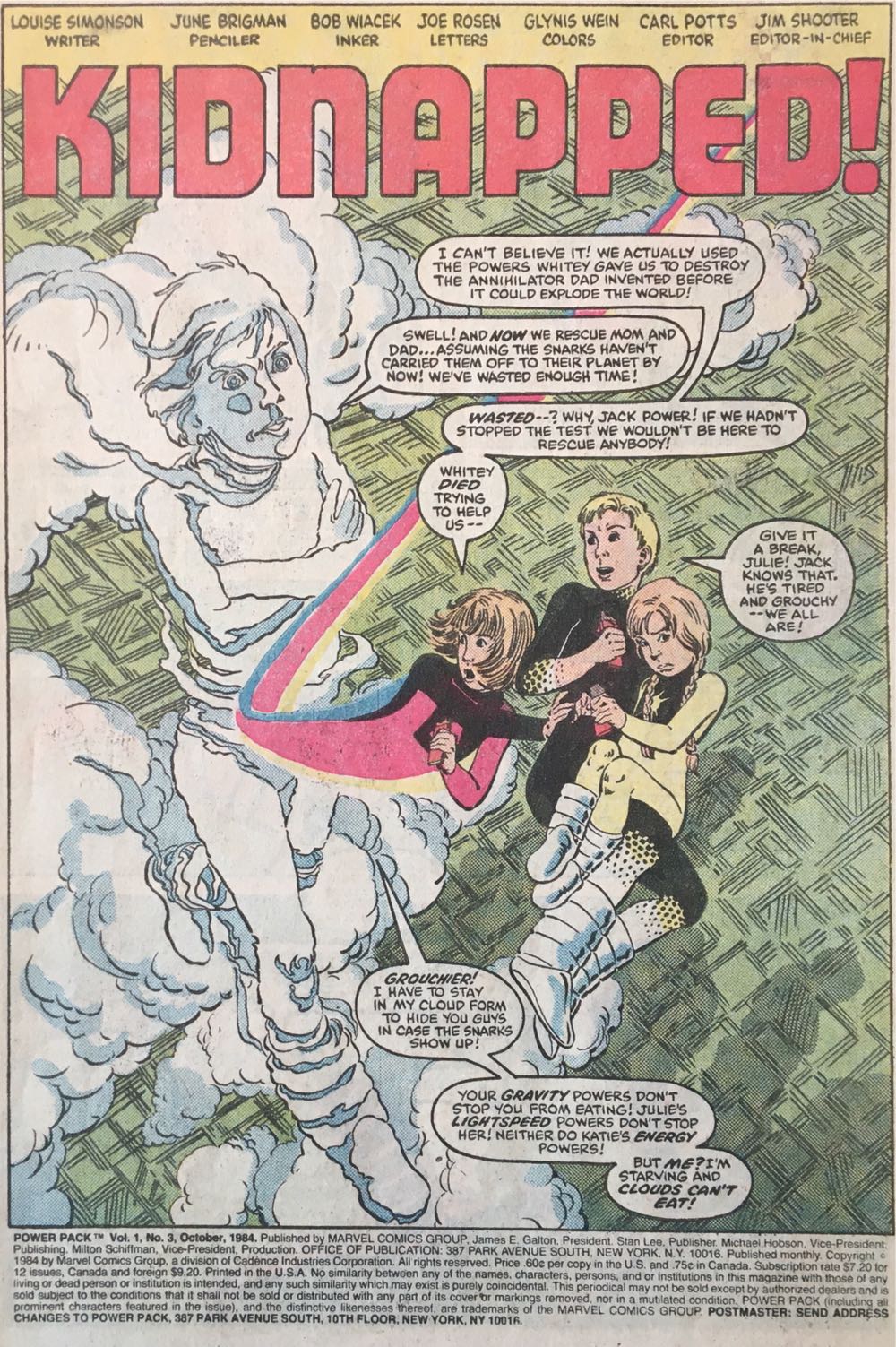 Power Pack (1984) - Marvel (3 - Oct 1984) comic book collectible [Barcode 024885210637] - Main Image 2