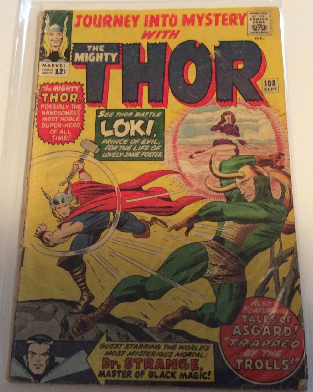 Journey Into Mystery 108 CGC - Marvel Comics (108 - Sep 1964) comic book collectible - Main Image 2