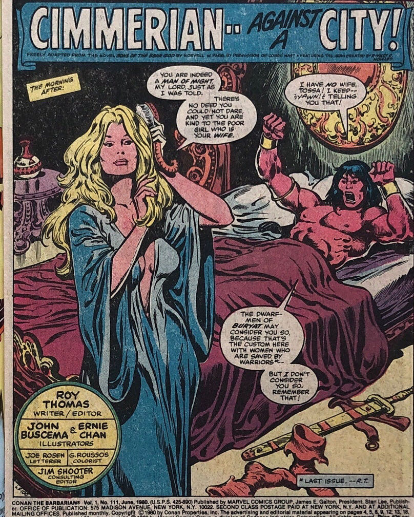 Conan The Barbarian Vol. 1 - Marvel Comics Group (111 - Jun 1980) comic book collectible [Barcode 745882596] - Main Image 3
