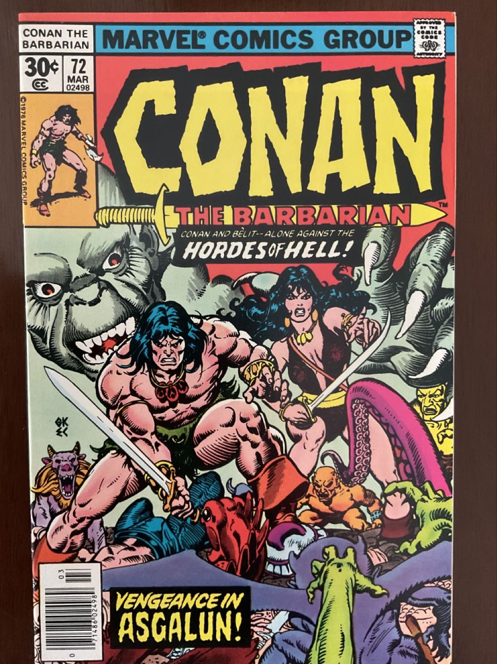 Conan The Barbarian Vol. 1 - Marvel Comics (72 - Mar 1977) comic book collectible [Barcode 8522453336] - Main Image 2
