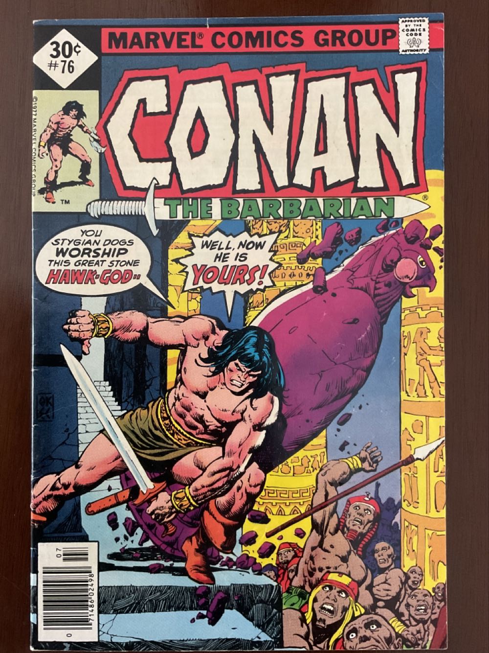 Conan The Barbarian - Marvel (76 - Jul 1977) comic book collectible [Barcode 7441158445828] - Main Image 2