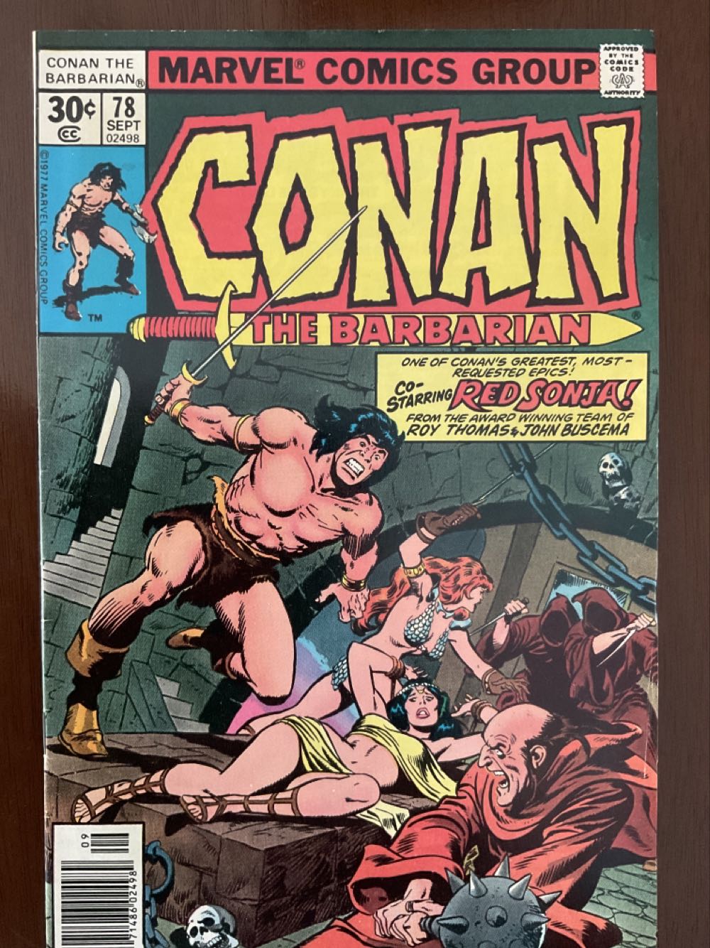 Conan The Barbarian - Marvel Comics (78 - Sep 1977) comic book collectible [Barcode 744854566] - Main Image 3
