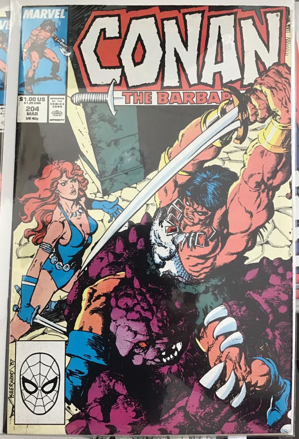 Conan The Barbarian - Marvel (204 - May 1988) comic book collectible [Barcode 071486024989] - Main Image 3