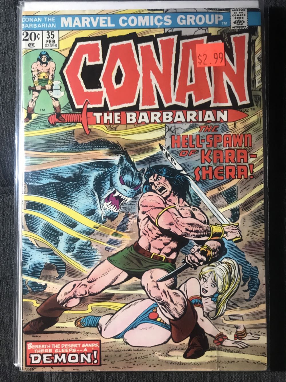 Conan The Barbarian - Marvel Comics Group (35 - Feb 1974) comic book collectible [Barcode 071486028635] - Main Image 2