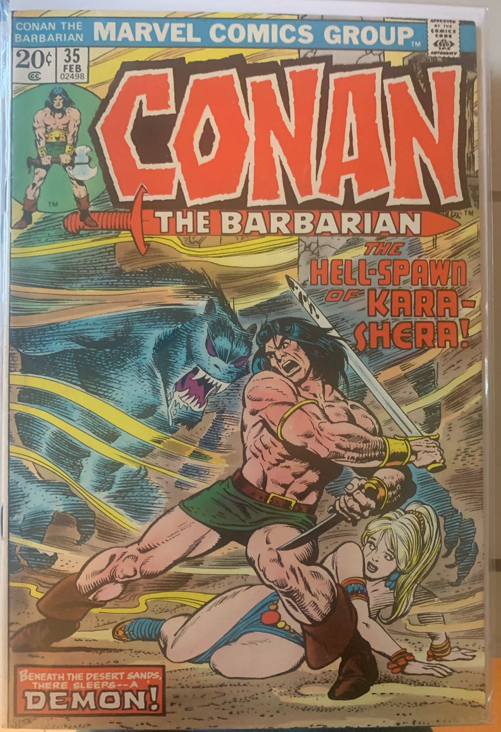 Conan The Barbarian - Marvel Comics Group (35 - Feb 1974) comic book collectible [Barcode 071486028635] - Main Image 3