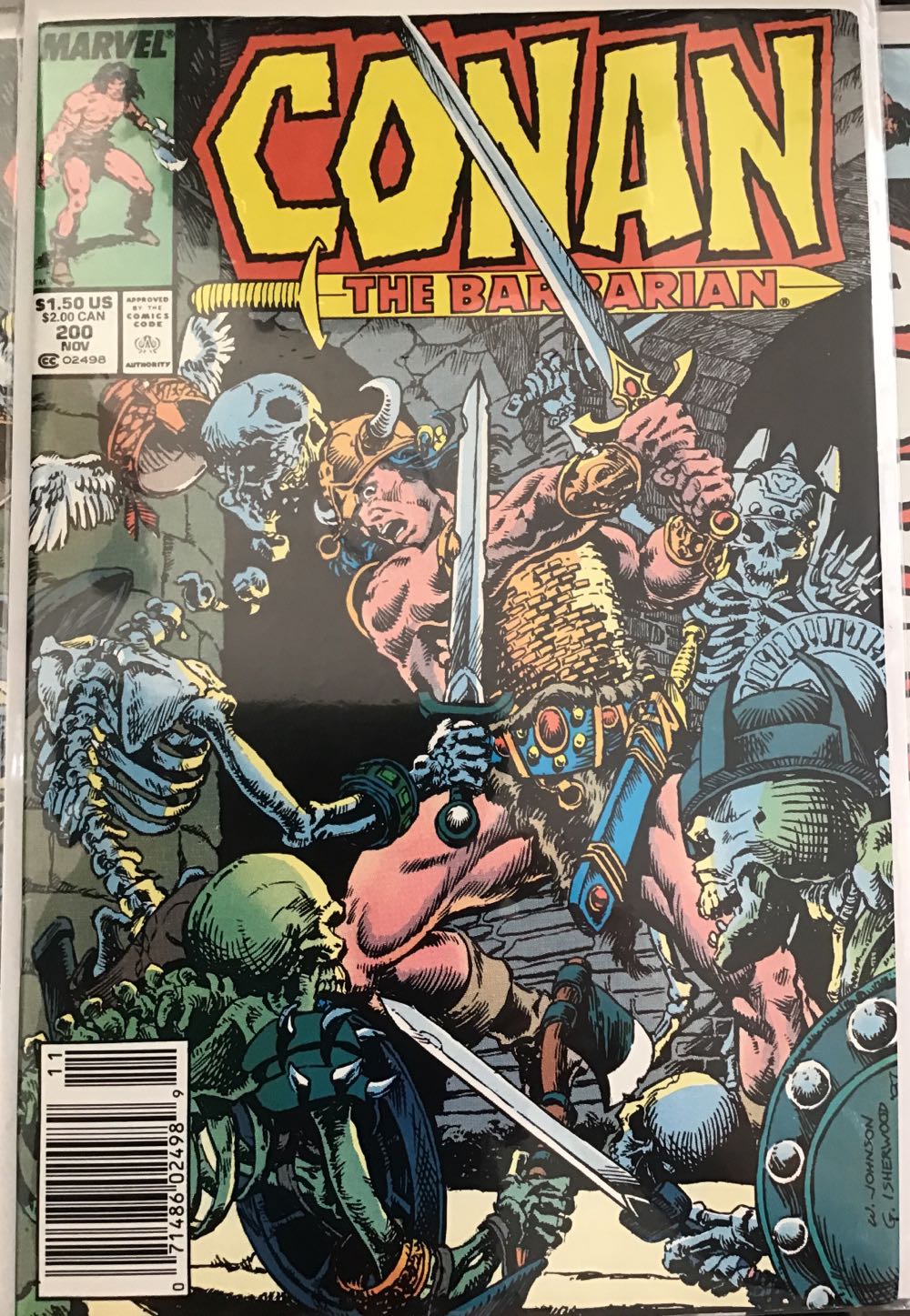 Conan The Barbarian - Marvel (200 - Nov 1987) comic book collectible [Barcode 071486028635] - Main Image 3